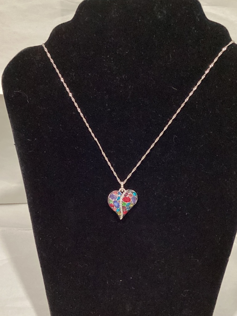 Brighton Multicolor Crystal heart Pendant Necklace